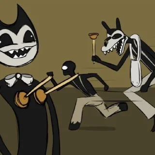 ☺ emoji Bendy And the ink machine Telegram sticker 13 of 25