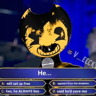 ⬛️ emoji Bendy and the ink machine Telegram sticker 24 of 60