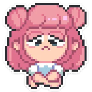 😔 emoji Юмико от @stickers_vk Telegram sticker 10 of 48