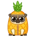 🍍 emoji Puga the Dog Telegram sticker 7 of 24