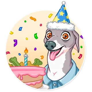 🥳 emoji Kermit The Dog Telegram sticker 18 of 35