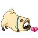 💔 emoji Puga the Dog Telegram sticker 13 of 24