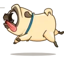 🏃 emoji Puga the Dog Telegram sticker 8 of 24