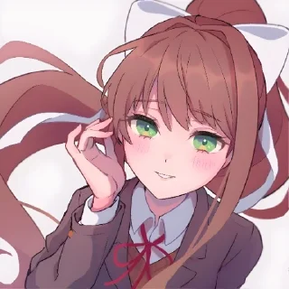 🍭 emoji Monika DokiDokiliteratureclub @Serebrealstik Telegram sticker 15 of 60