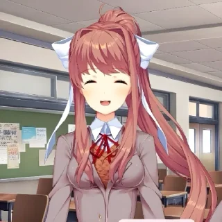 🍭 emoji Monika DokiDokiliteratureclub @Serebrealstik Telegram sticker 24 of 60