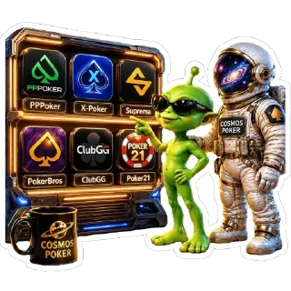 Sticker from Alien&Astro @COSMOSPOKER