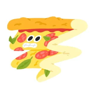 Sticker from Pizza @MishaXgraphic