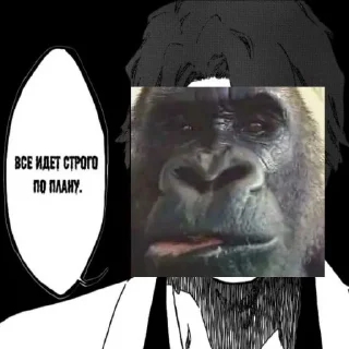 🦍 emoji Оливер Telegram sticker 15 of 19