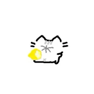 🍋 emoji Doodle cat @anime4_arts Telegram sticker 7 of 56