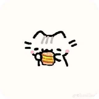 🍔 emoji Doodle cat @anime4_arts Telegram sticker 18 of 56