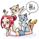 👋 emoji Mia Catlady Telegram sticker 5 of 30
