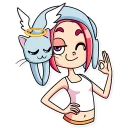 😇 emoji Mia Catlady Telegram sticker 19 of 30