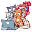 😅 emoji Mia Catlady Telegram sticker 9 of 30