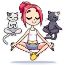 😌 emoji Mia Catlady Telegram sticker 15 of 30