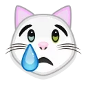😿 emoji White cat emoji Telegram sticker 8 of 9