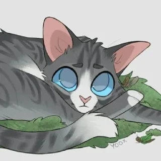 😭 emoji Коты-воители Воробей Telegram sticker 5 of 13