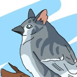 🗿 emoji Коты-воители Воробей Telegram sticker 11 of 13