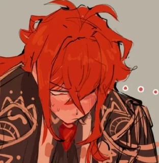 😳 emoji Diluc <3 Telegram sticker 18 of 38