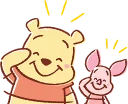 😊 emoji Pooh and Piglet (Lovely) :: @line_stickers Telegram sticker 1 of 24