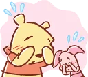 😳 emoji Pooh and Piglet (Lovely) :: @line_stickers Telegram sticker 10 of 24