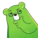 🤔 emoji Midori Kuma animated Telegram sticker 12 of 32