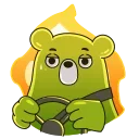 🔥 emoji Midori Kuma animated Telegram sticker 7 of 32