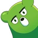 🤨 emoji Midori Kuma animated Telegram sticker 8 of 32