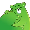 🫂 emoji Midori Kuma animated Telegram sticker 23 of 32