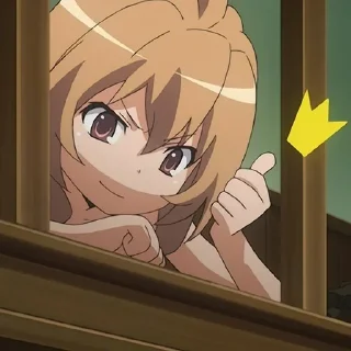 👍 emoji Злые Кубики Toradora @anime_stickerr Telegram sticker 14 of 91