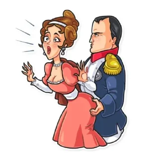 😉 emoji Наполеон и Жазофина 🧐²⁷ Telegram sticker 12 of 27