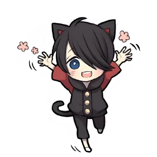 Sticker from Чёрный котёнок 3 @Nyasticks