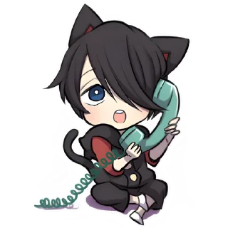 😲 emoji Чёрный котёнок 2 @Nyasticks Telegram sticker 18 of 41