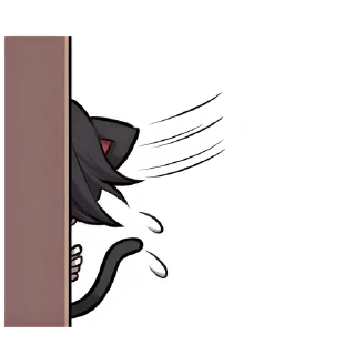 😶 emoji Чёрный котёнок 3 @Nyasticks Telegram sticker 24 of 41