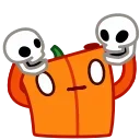 👩‍❤️‍💋‍👨 emoji Pumpkin Cube Telegram sticker 6 of 22
