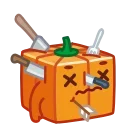 😵 emoji Pumpkin Cube Telegram sticker 20 of 22