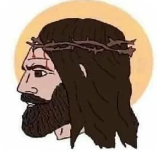 🗿 emoji иисус Telegram sticker 20 of 33