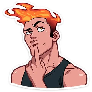 🤔 emoji Каспер от @TgSticker Telegram sticker 12 of 49