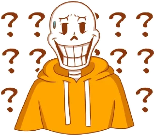 ❓ emoji Underswap Papyrus Telegram sticker 19 of 20