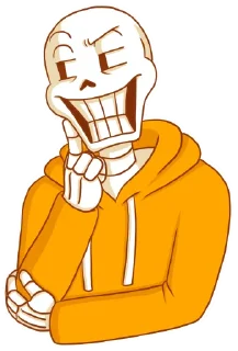 🤔 emoji Underswap Papyrus Telegram sticker 14 of 20