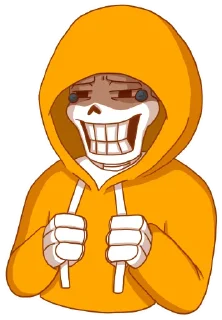 😭 emoji Underswap Papyrus Telegram sticker 5 of 20