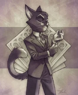 🌟 emoji 🥃mordecai lackadaisy🥃 Telegram sticker 6 of 45