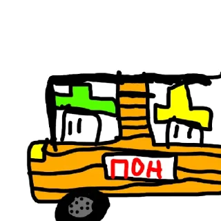 🚌 emoji Зеленый желтый и красная Telegram sticker 12 of 21
