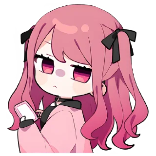 🤨 emoji Пинк-чан @nyasticks Telegram sticker 14 of 25
