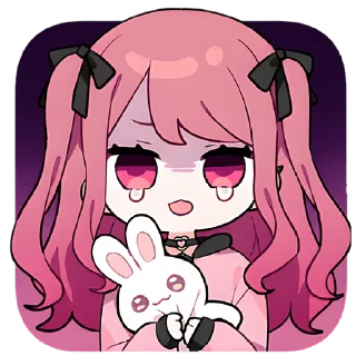 😢 emoji Пинк-чан @nyasticks Telegram sticker 24 of 25