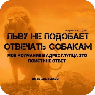 🖼 emoji Пока лев молчит, дворняга гавкает Telegram sticker 7 of 7