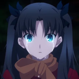 😭 emoji Rin Tohsaka UBW @ciseauxx Telegram sticker 16 of 66