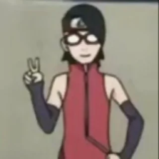 ✌ emoji Sarada Uchiha Telegram sticker 6 of 43