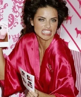 😬 emoji Adriana Lima Telegram sticker 12 of 25