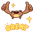 👍 emoji Disgruntled Toad Telegram sticker 3 of 33