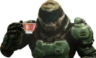⭐ emoji - doom slayer. Telegram sticker 15 of 62